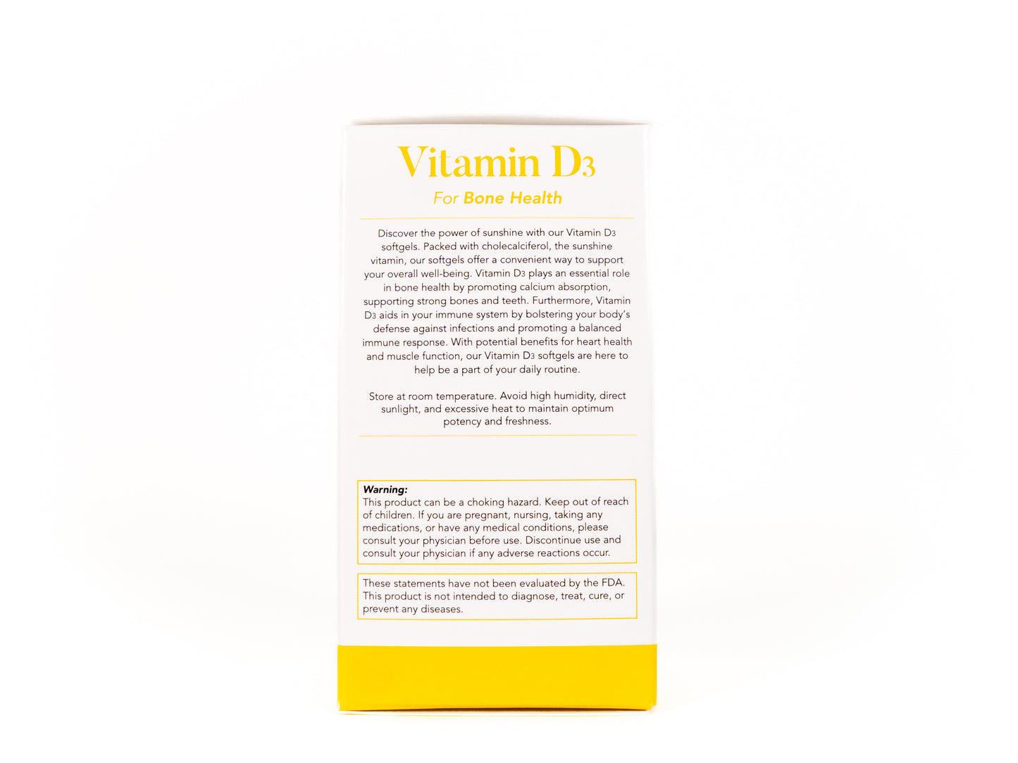 Vitamin D3 | 50 mcg (2000 IU) Per Softgel | Dietary Supplement for Bone Health | Made in USA