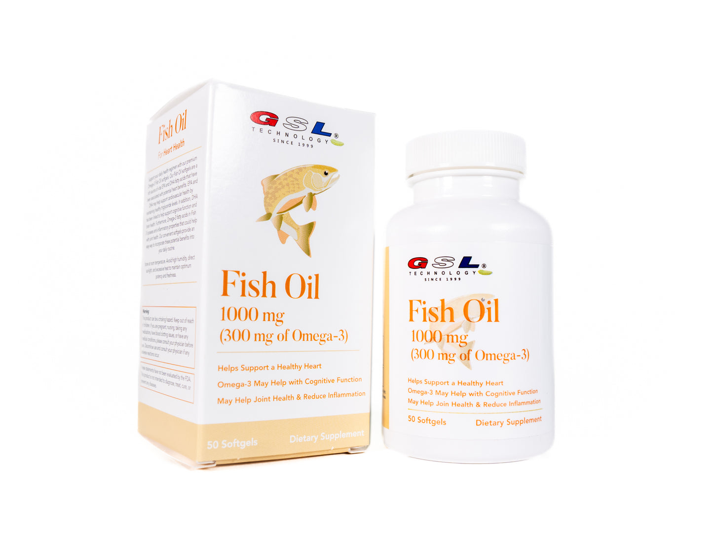 Fish Oil | 1000 mg (300 mg of Omega-3) | Dietary Supplement for Heart Health & Inflammation | Made in the USA