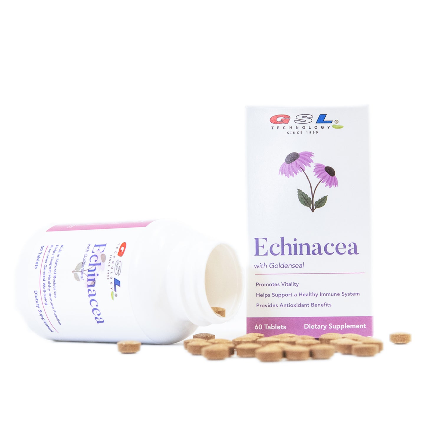 Echinacea with Goldenseal | 200 MG of Echinacea Extract Standardized to 4% Echinacosides | Supports a Healthy Immune System | Made in USA