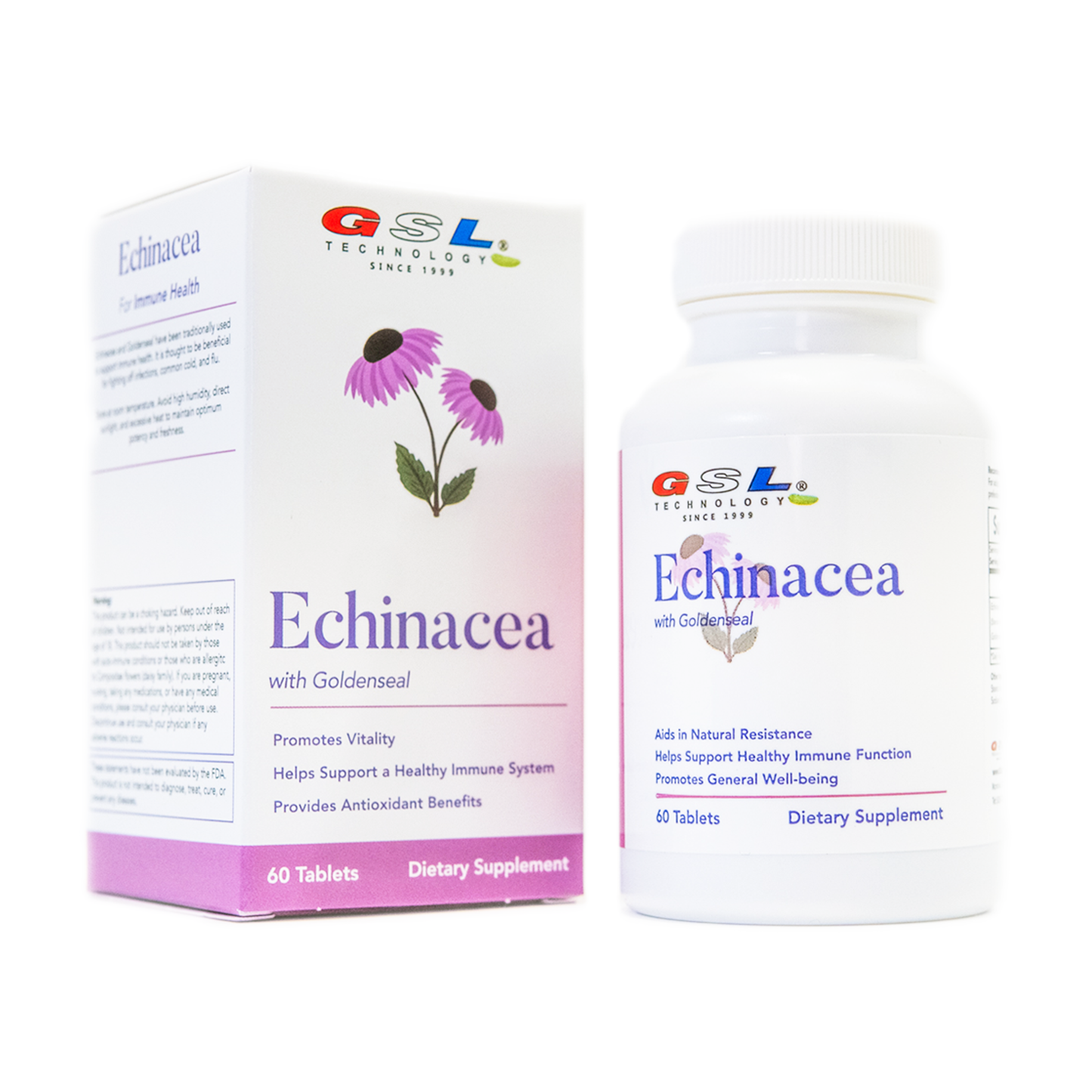 Echinacea with Goldenseal | 200 MG of Echinacea Extract Standardized to 4% Echinacosides | Supports a Healthy Immune System | Made in USA