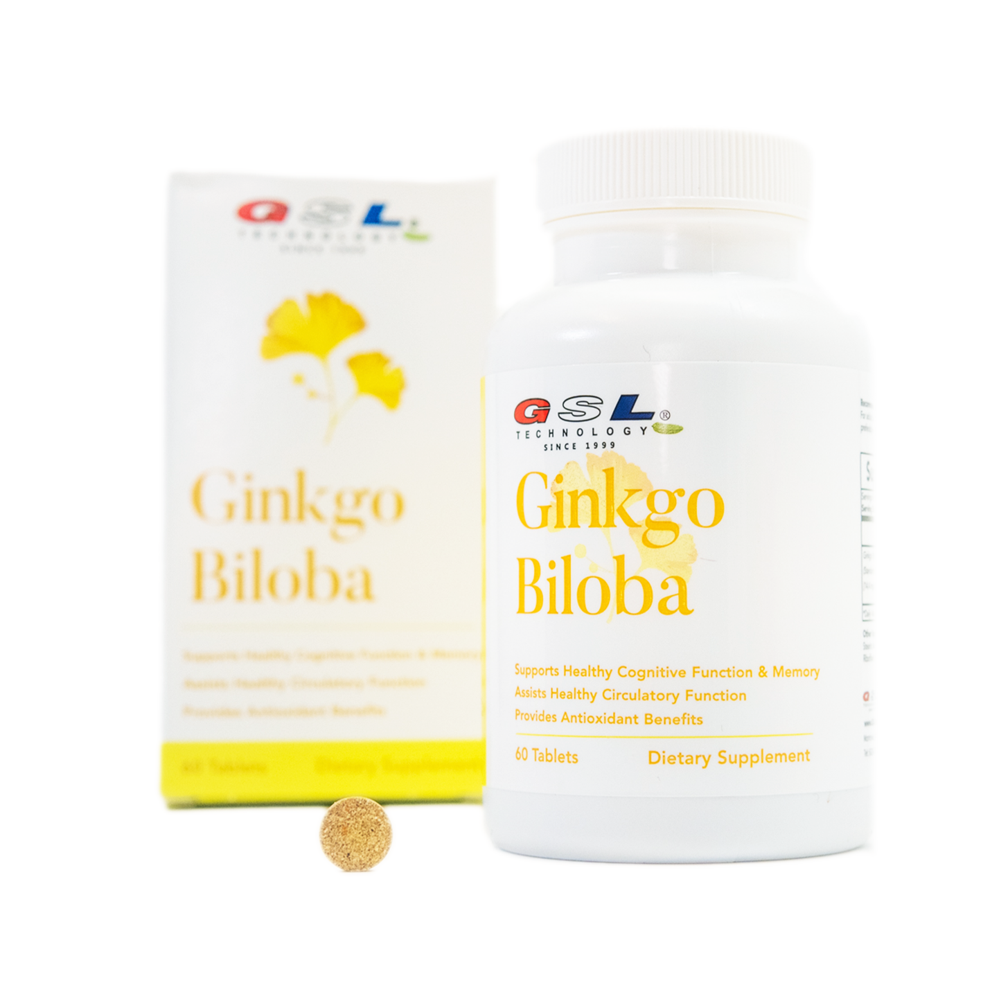 Ginkgo Biloba | 60MG of Ginkgo Biloba 50:1 Extract (Equivalent to 3000MG Per Tablet) | Made in USA (60 Tablets)