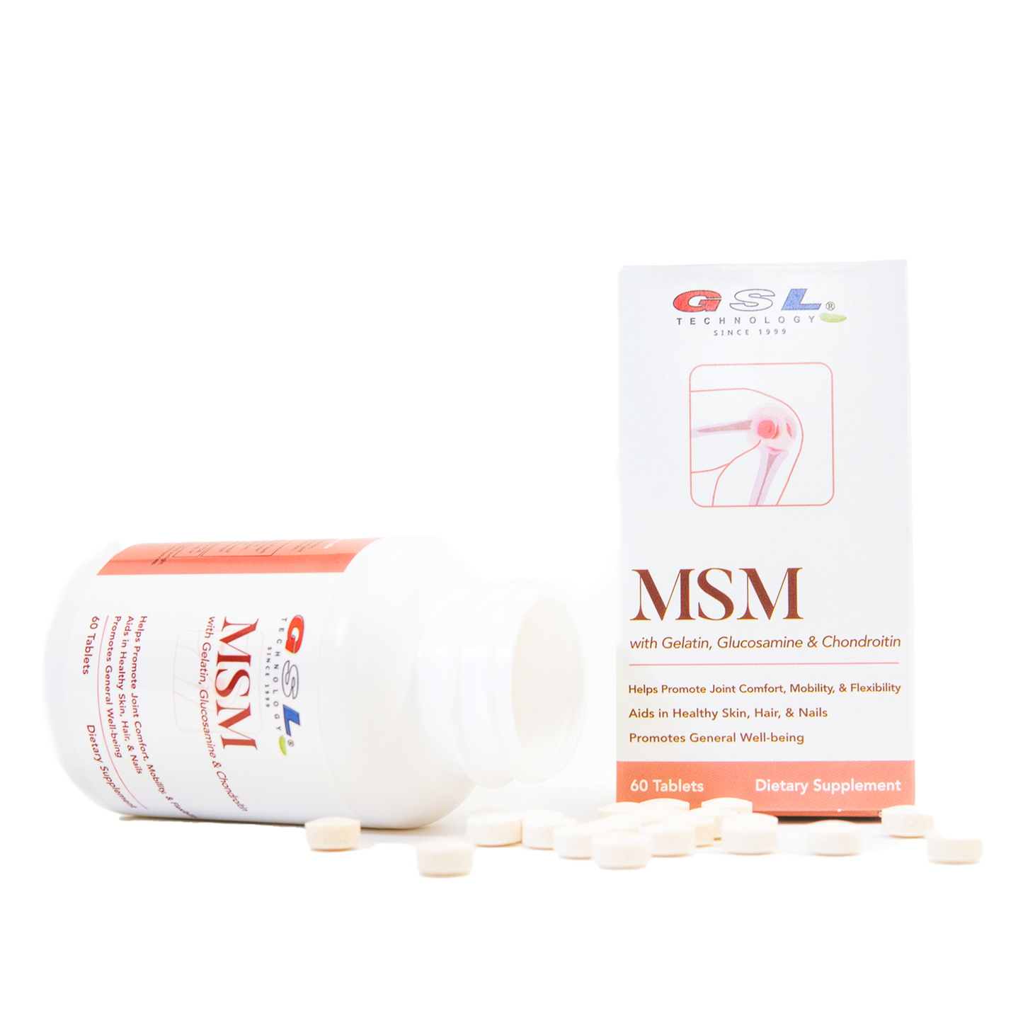 MSM with Gelatin, Glucosamine & Condroitin | Unique Formula Built for Join Health | 450 mg of MSM | Made in The USA