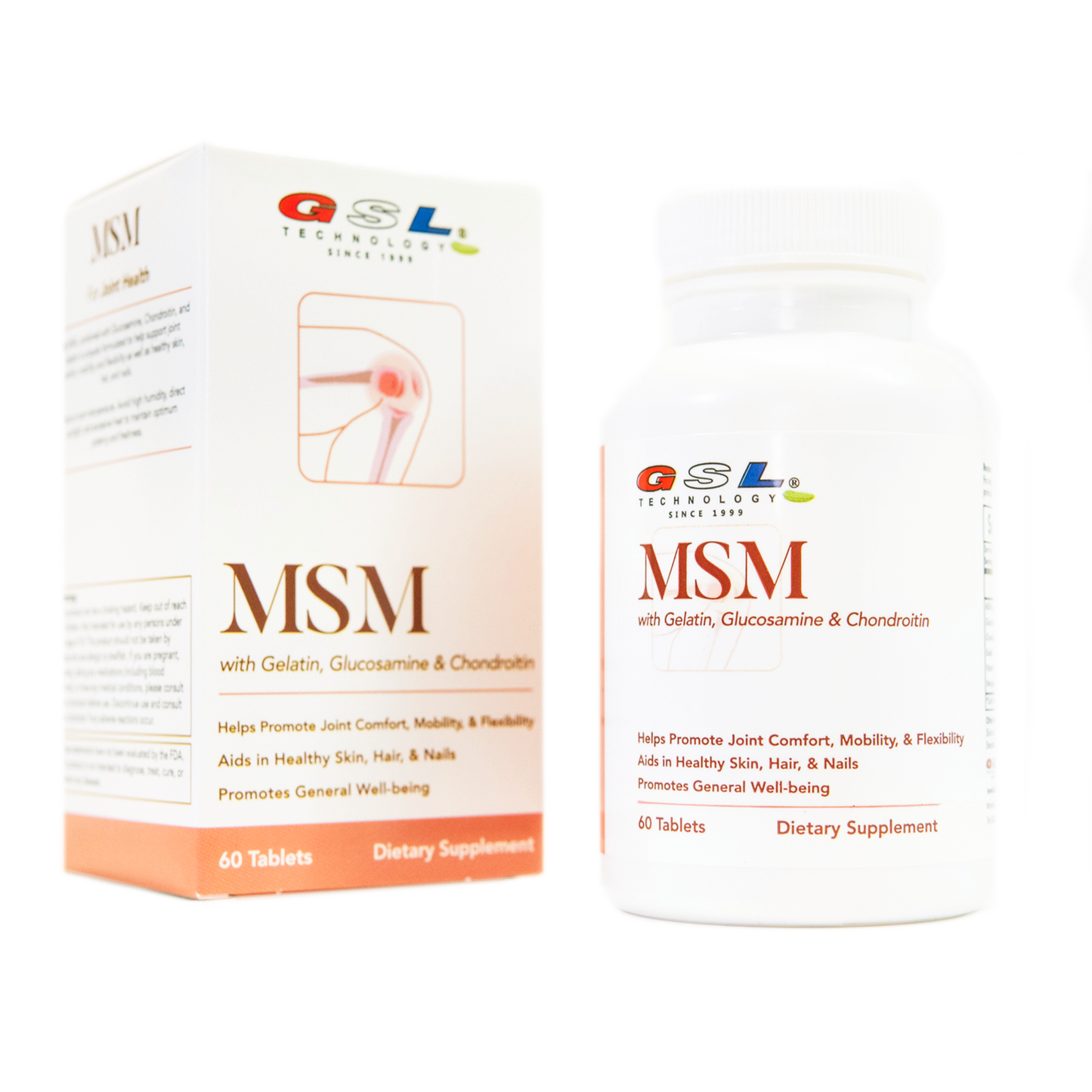 MSM with Gelatin, Glucosamine & Condroitin | Unique Formula Built for Join Health | 450 mg of MSM | Made in The USA