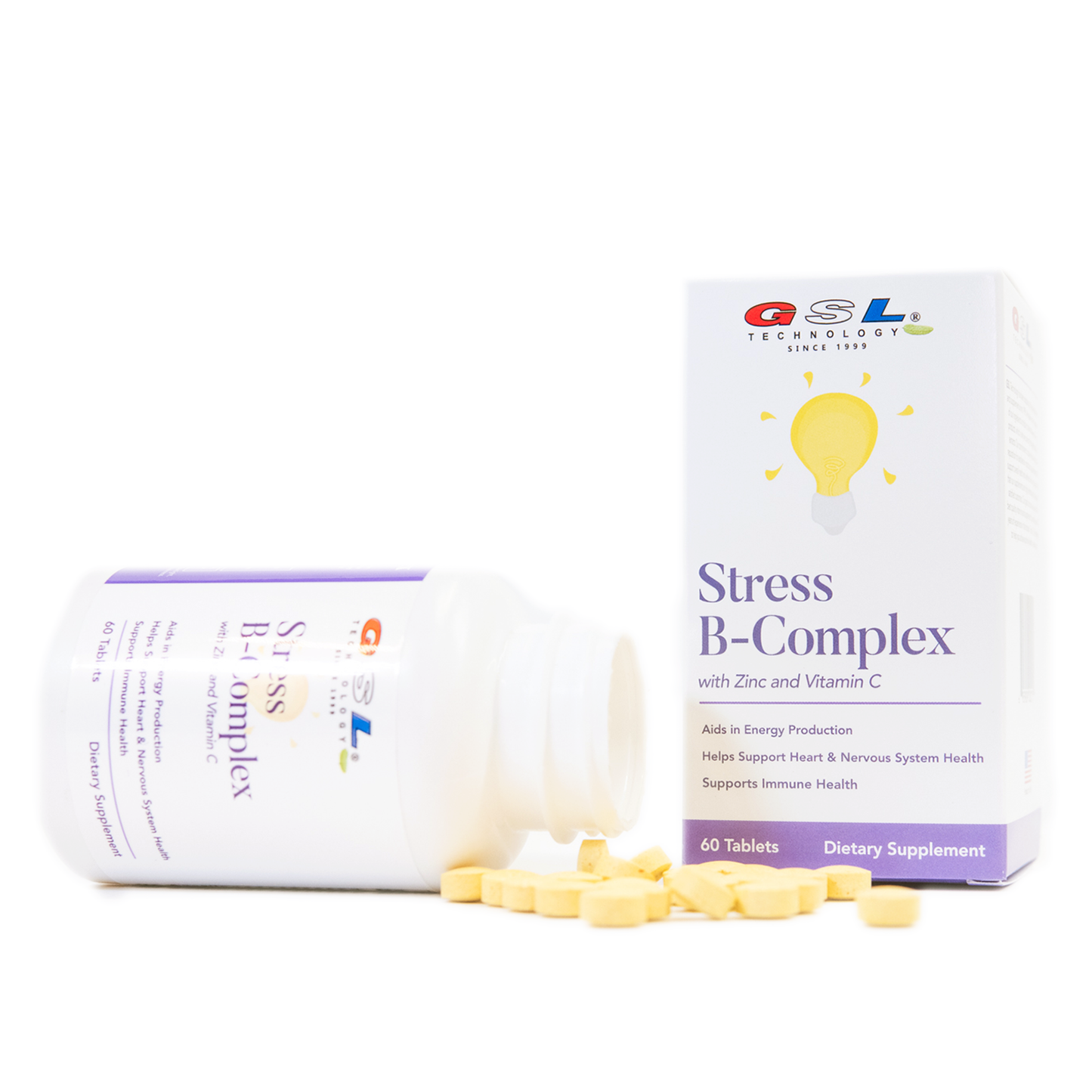 Stress B-Complex with Zinc and Vitamin C | for Energy Health | Made in The USA