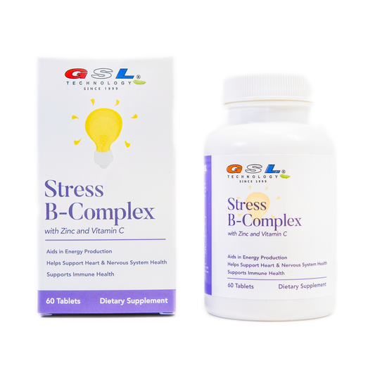 Stress B-Complex with Zinc and Vitamin C | for Energy Health | Made in The USA