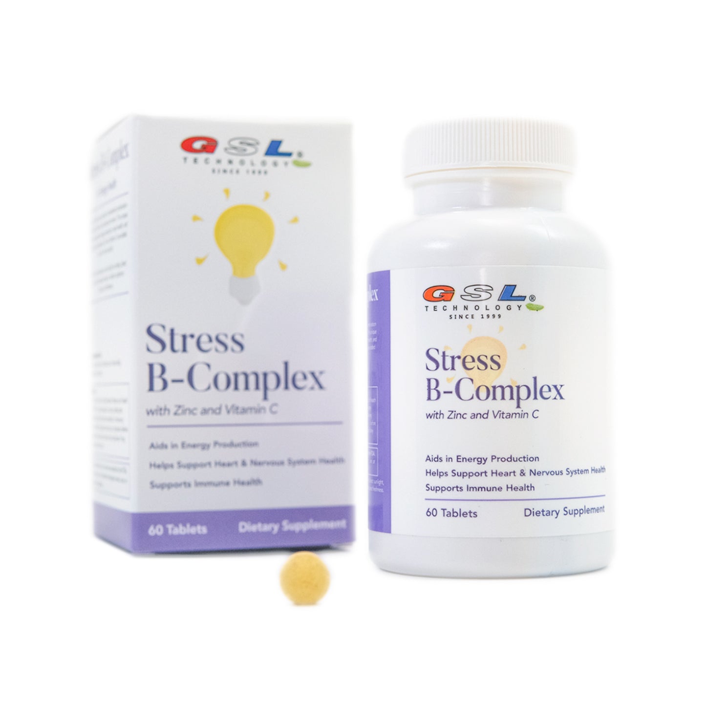 Stress B-Complex with Zinc and Vitamin C | for Energy Health | Made in The USA