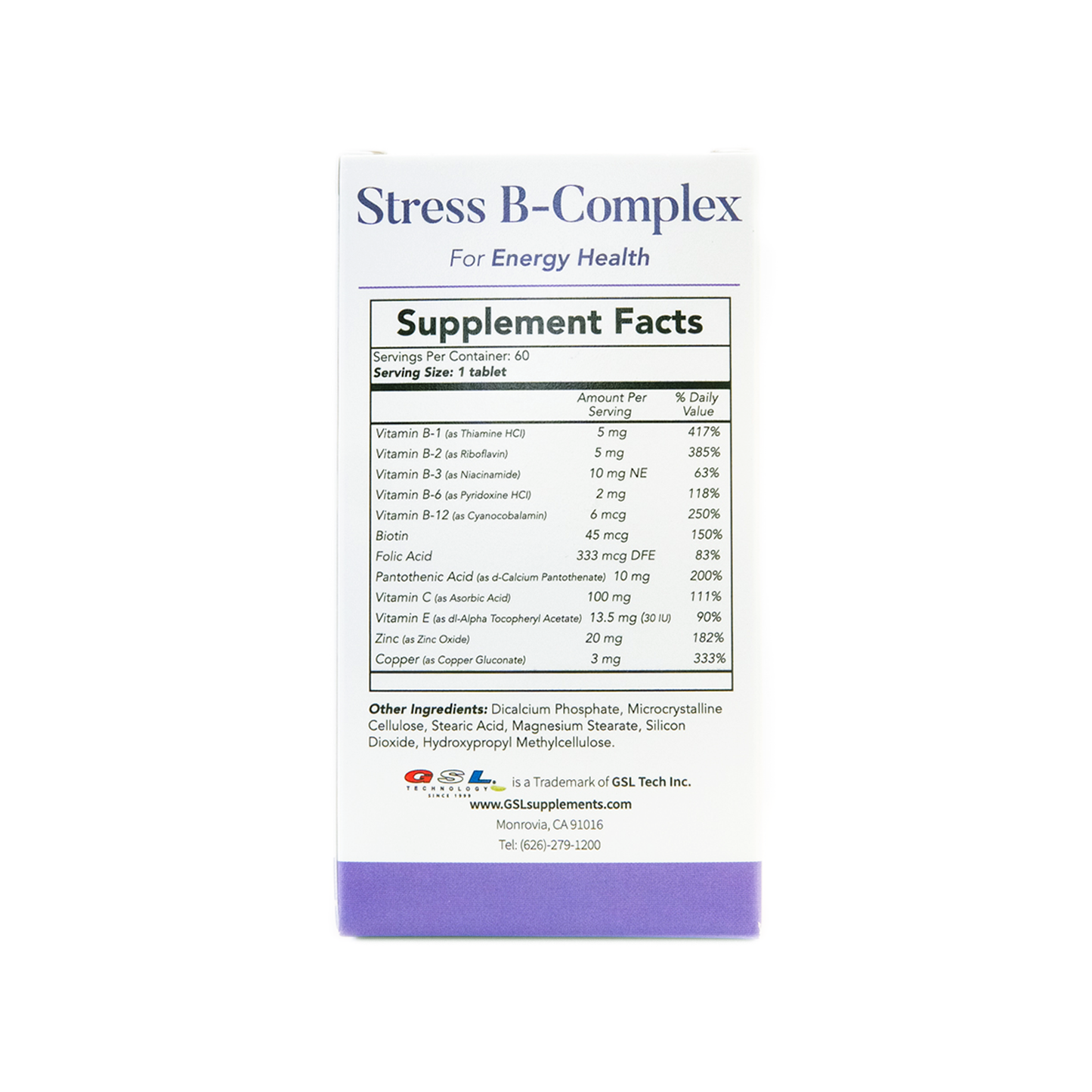 Stress B-Complex with Zinc and Vitamin C | for Energy Health | Made in The USA