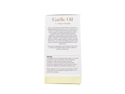 Garlic Oil | 1500 mg Equivalent per Softgel | Dietary Supplement for Heart Health | Made in The USA