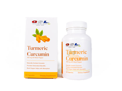 Turmeric Curcumin with Black Pepper Extract | 500 mg of Turmeric Per Capsule (Black Pepper Extract Added to Help with Absorption) | Made in USA