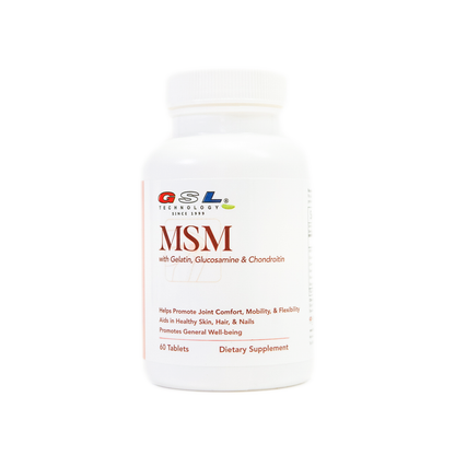 MSM with Gelatin, Glucosamine & Condroitin | Unique Formula Built for Join Health | 450 mg of MSM | Made in The USA